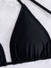 1940s Solid Halter Bikini Set & Crochet Cover-Up: beautiful vintage swimwear, retro swimsuit, pin-up style with timeless appeal