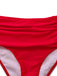 1940s Solid High-Waisted Ruched Bikini Set - vintage fashion, retro style