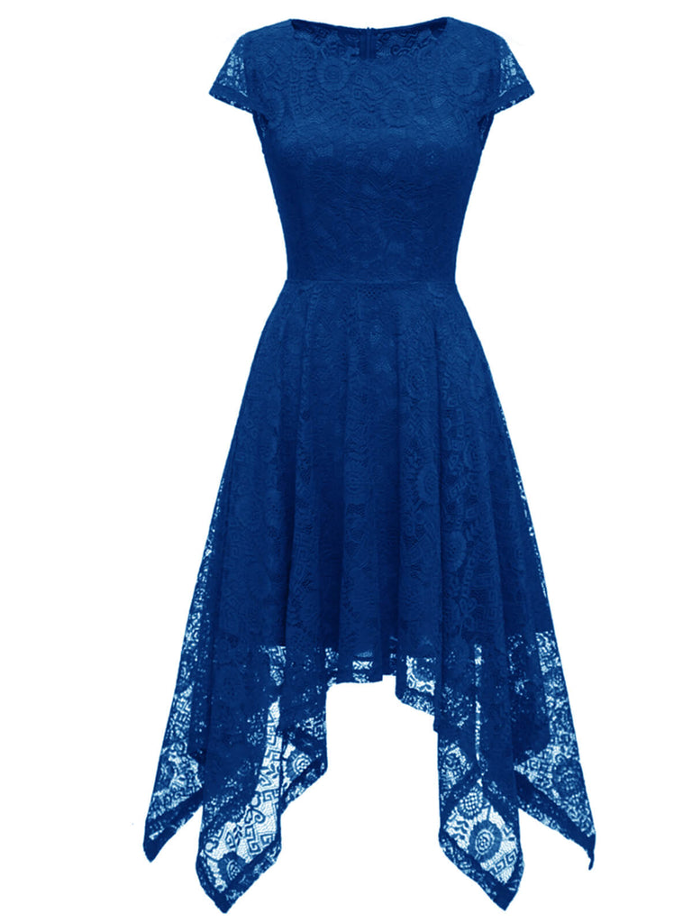This 1940s Solid Irregular Hem Dress wraps her in 1940s elegance, one twirl at a time