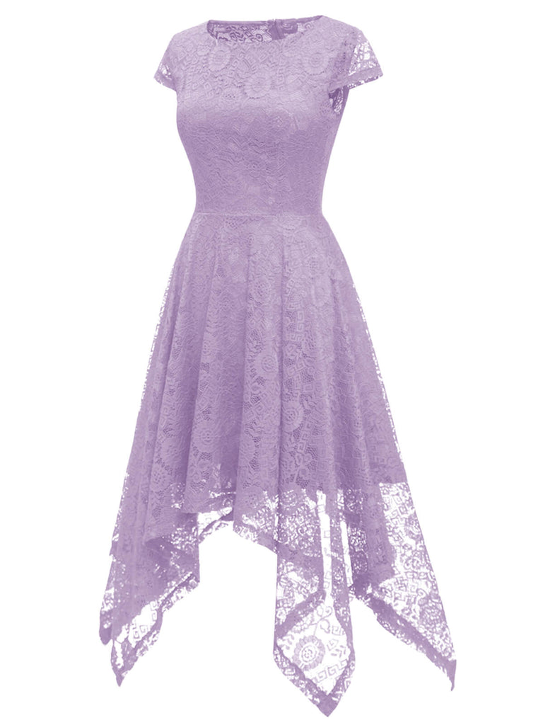 1940s Solid Irregular Hem Dress: where 1940s romance meets her modern spirit