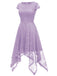 1940s Solid Irregular Hem Dress: where 1940s romance meets her modern spirit