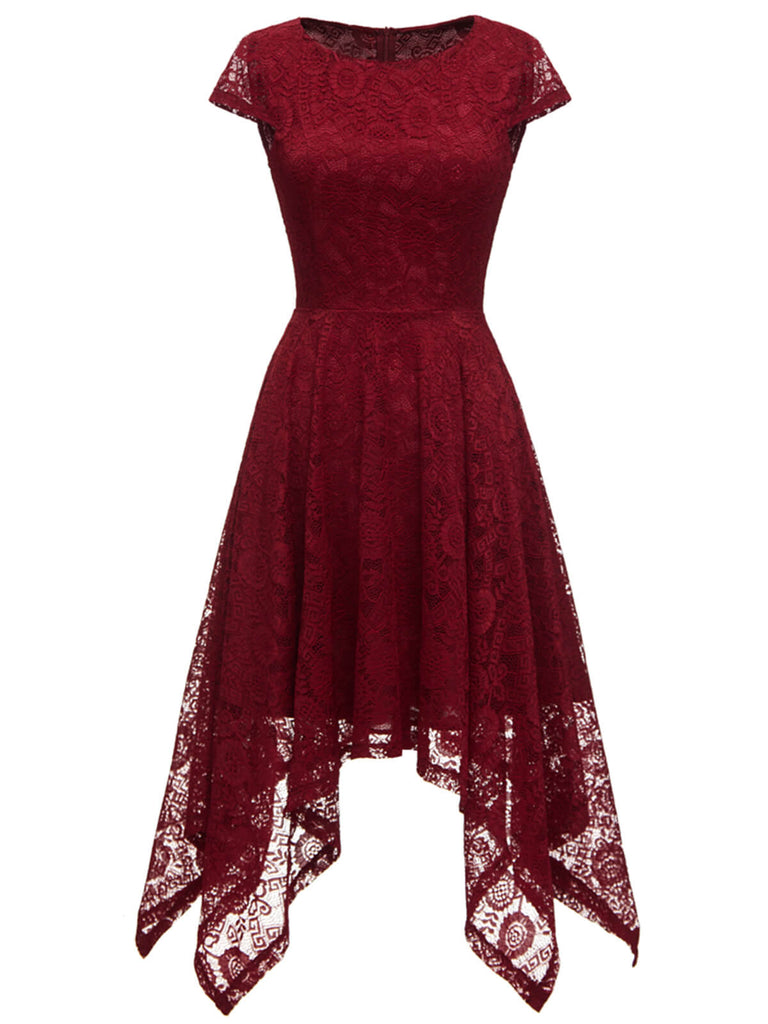 1940s Solid Irregular Hem Dress — the kind of 1940s dress that makes strangers smile