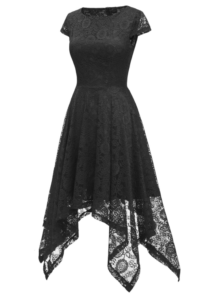 1940s Solid Irregular Hem Dress — the kind of 1940s dress that makes strangers smile