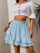 1940s Solid Irregular Ruffle Elastic Waist Skirt — 1940s femininity that moves with her mood