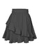 She sways in this 1940s Solid Irregular Ruffle Elastic Waist Skirt and it's pure 1940s magic