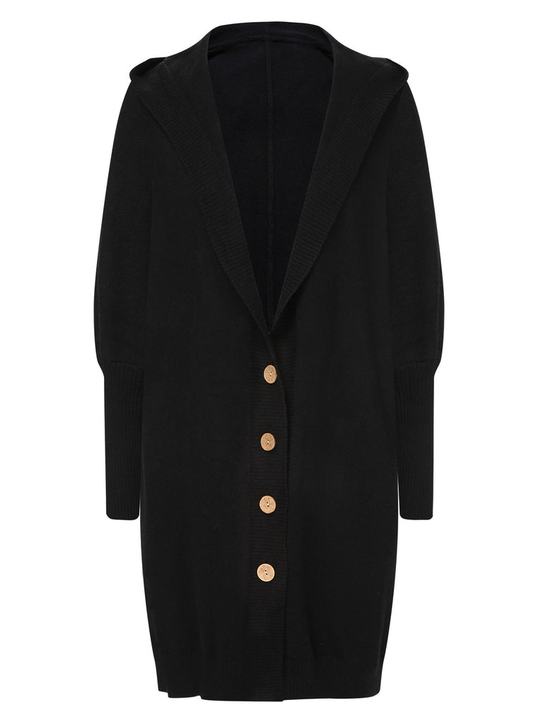 1940s Solid Knit Hooded Cardigan, vintage fashion, retro style - perfect for women who love vintage and retro fashion