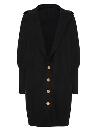 1940s Solid Knit Hooded Cardigan, vintage fashion, retro style - perfect for women who love vintage and retro fashion