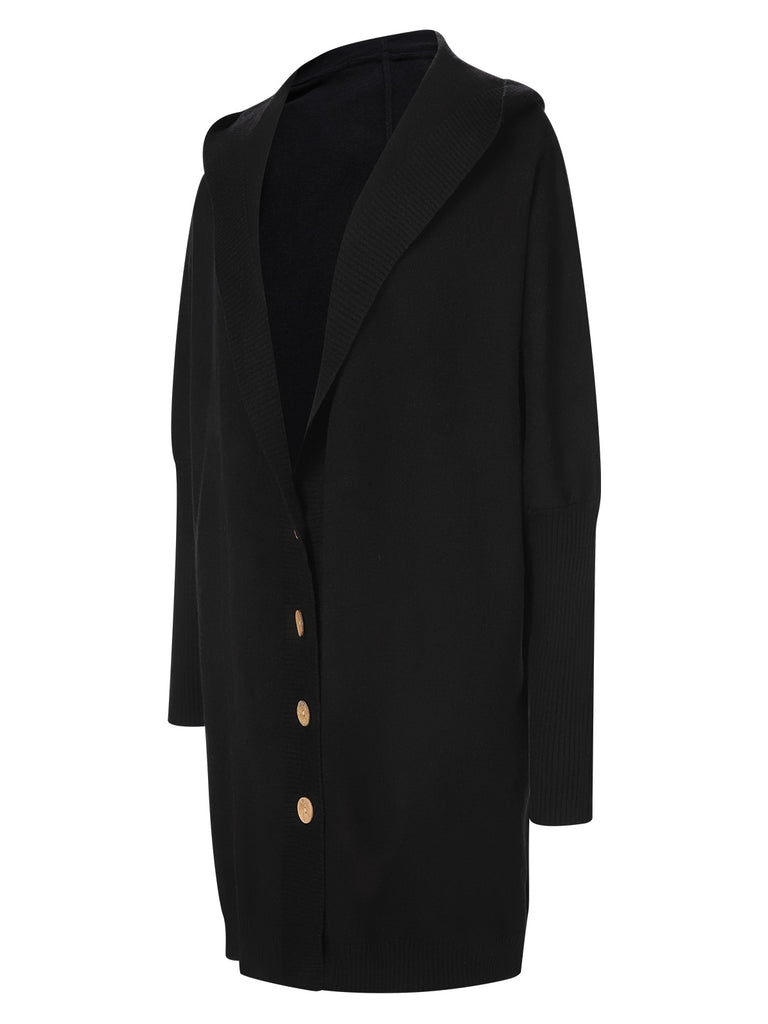 1940s Solid Knit Hooded Cardigan, vintage fashion, retro style - perfect for women who love vintage and retro fashion