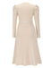 1940s Solid Knitted Lantern A-line Belt Dress: timeless style reimagined