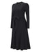 1940s Solid Knitted Lantern A-line Belt Dress: timeless style reimagined
