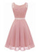 She slips into this 1940s Solid Lace Chiffon Patchwork Dress and suddenly it's a 1940s daydream