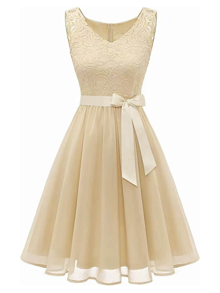 1940s Solid Lace Chiffon Patchwork Dress, vintage dress, retro fashion, lace detail - perfect for women who love vintage and retro fashion