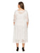 Beige 1940s Lace Midi Swing Dress - vintage dress, retro fashion, rockabilly