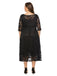 Beige 1940s Lace Midi Swing Dress - vintage dress, retro fashion, rockabilly