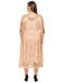 Beige 1940s Lace Midi Swing Dress - vintage dress, retro fashion, rockabilly