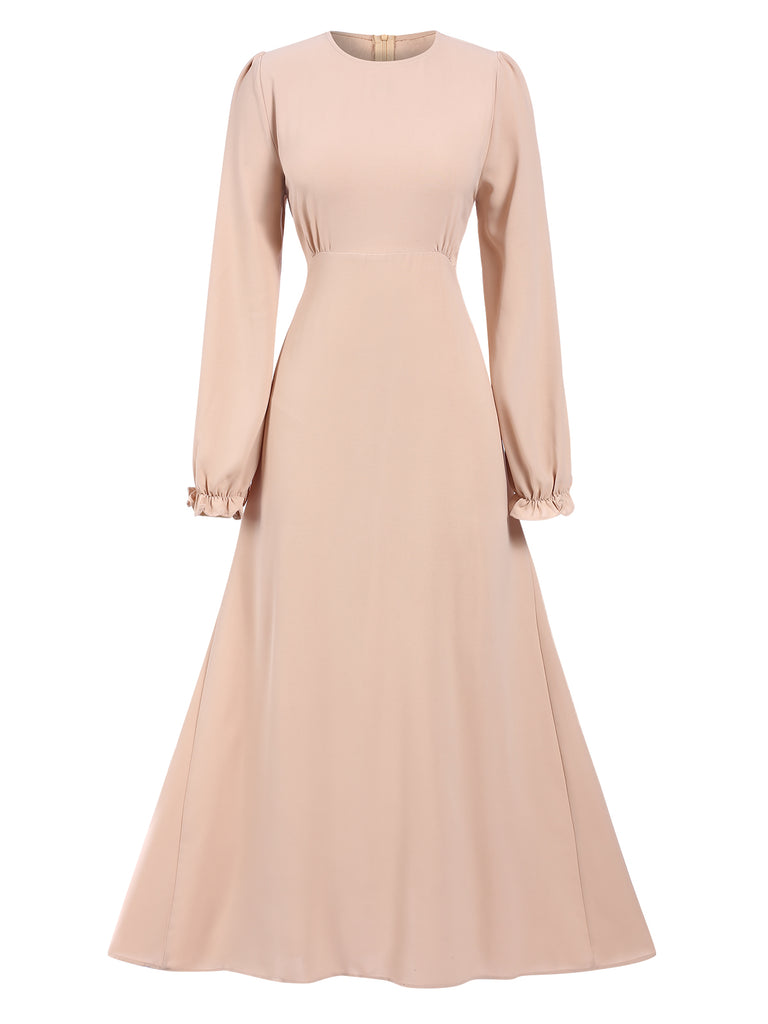 1940s Solid Long sleeve A-line Dress, vintage dress, retro fashion - perfect for women who love vintage and retro fashion