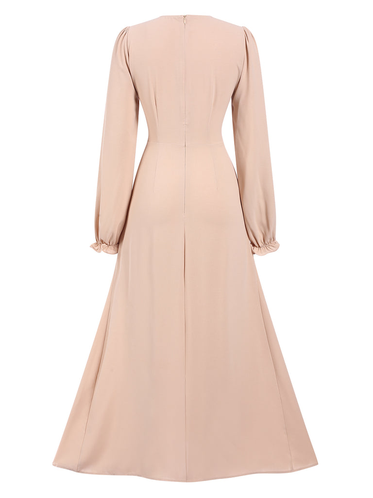 1940s Solid Long sleeve A-line Dress, vintage dress, retro fashion - perfect for women who love vintage and retro fashion