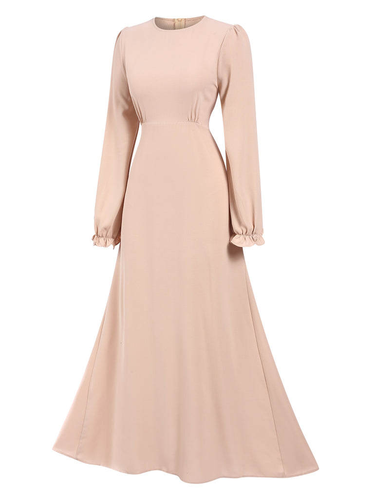 1940s Solid Long sleeve A-line Dress, vintage dress, retro fashion - perfect for women who love vintage and retro fashion