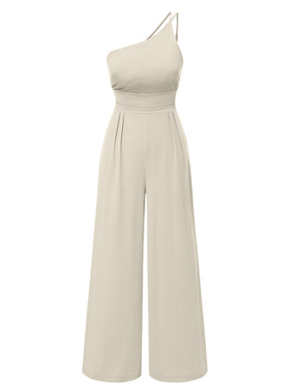 1940s Solid OneShoulder Suspender Loose | 1940s | vintage romper, retro jumpsuit