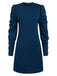 1940s Solid Pleated Gigot Sleeves Dress — the kind of 1940s dress that makes strangers smile