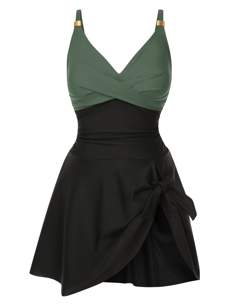 1940s Solid Ruffle Patchwork Twist | 1940s | vintage dress, retro fashion