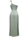 1940s Solid Satin One-Shoulder Dress - vintage dress, retro fashion