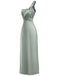 1940s Solid Satin One-Shoulder Dress - vintage dress, retro fashion
