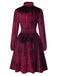 This 1940s Solid Stand Collar Velvet Dress wraps her in 1940s elegance, one twirl at a time
