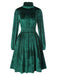 1940s Solid Stand Collar Velvet Dress — a 1940s silhouette that turns sidewalks into runways