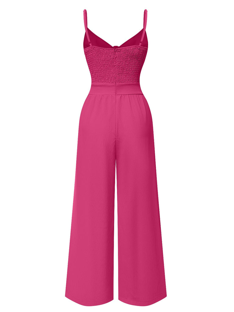 1940s Solid VNeck HollowOut Bow | 1940s | vintage romper, retro jumpsuit