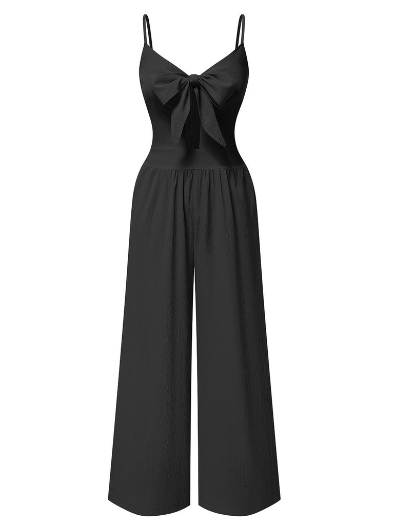1940s Solid VNeck HollowOut Bow | 1940s | vintage romper, retro jumpsuit