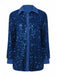1940s Solid Velvet Sequined Lapel Blouse - vintage fashion, retro style
