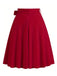 1940s Solid Waist Tie A-Line Skirt, vintage skirt, retro style - perfect for women who love vintage and retro fashion
