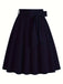 1940s Solid Waist Tie A-Line Skirt, vintage skirt, retro style - perfect for women who love vintage and retro fashion