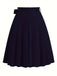 1940s Solid Waist Tie A-Line Skirt, vintage skirt, retro style - perfect for women who love vintage and retro fashion