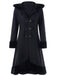 1940s Solid Windbreaker Lace Hooded Coat - vintage fashion, retro style
