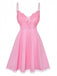 1940s Spaghetti Strap Lace Bow Nightgown - vintage nightgown, retro sleepwear