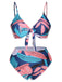 She's wearing 1940s Spaghetti Strap Print Swimsuit & Cover-Up and the whole beach remembers the 1940s