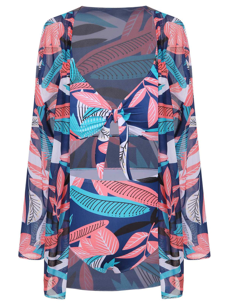 1940s Spaghetti Strap Print Swimsuit & Cover-Up — because 1940s glamour never goes out of style