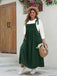 1940s Square Neck Pleated Pinafore Dress: beautiful vintage dress, retro fashion, elegant style with timeless appeal