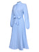 1940s Stand Collar Solid Pleated Dress, vintage dress, retro fashion - perfect for women who love vintage and retro fashion