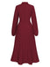1940s Stand Collar Solid Pleated Dress, vintage dress, retro fashion - perfect for women who love vintage and retro fashion