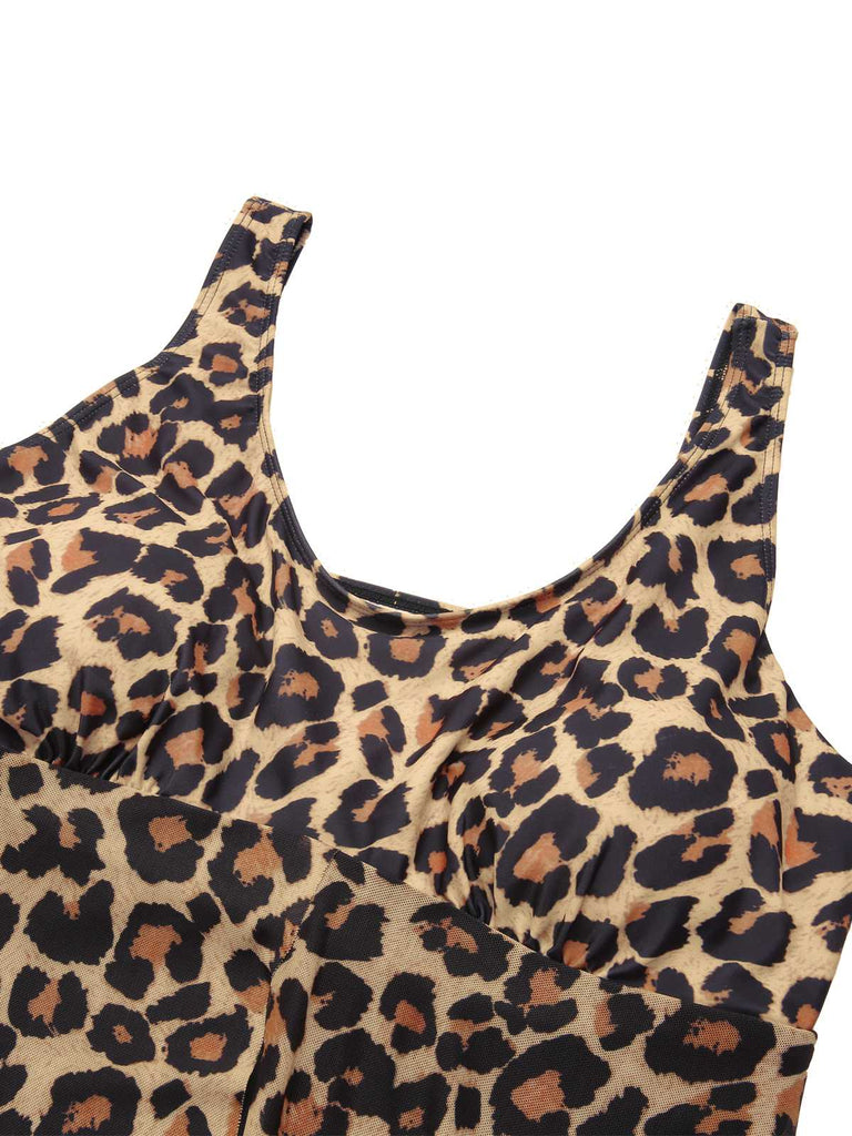 1940s Strap Print One-Piece Skirt Swimsuit: 1940s Riviera elegance, reimagined for her