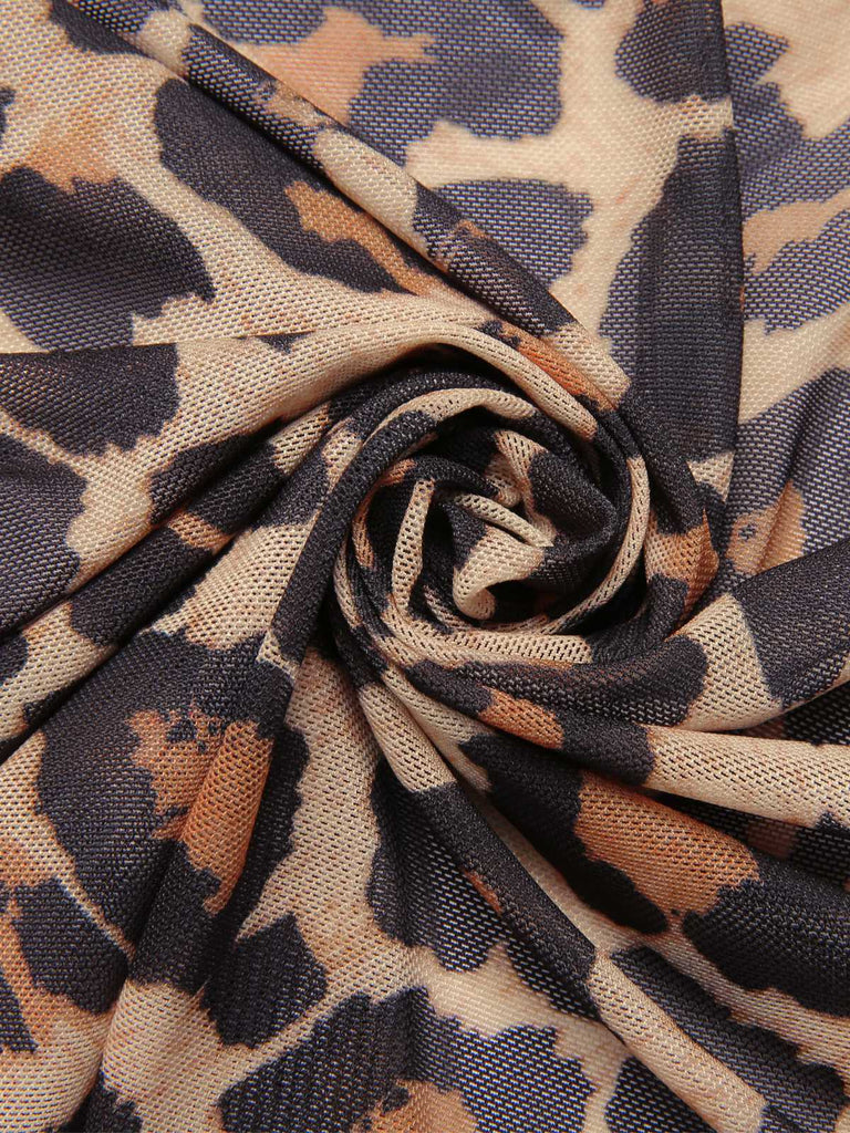 1940s Strap Print One-Piece Skirt Swimsuit — because 1940s glamour never goes out of style