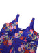 1940s Strap Print One-Piece Skirt Swimsuit — 1940s poolside glamour meets sun-drenched confidence