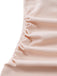 Brown & Pink 1940s Color-Block Ruffled High-Waisted Swimsuit - vintage swimsuit, pin-up style
