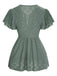 1940s Tie Front Eyelet Embroidered Blouse, vintage top, retro blouse - perfect for women who love vintage and retro fashion