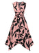 This 1940s Twisted Irregular Hem Sleeveless Dress wraps her in 1940s elegance, one twirl at a time