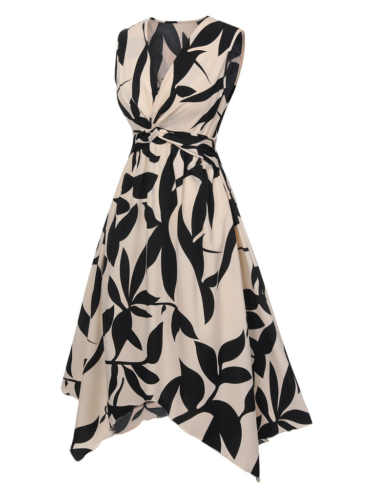 1940s Twisted Irregular Hem Sleeveless | 1940s | vintage dress, retro fashion