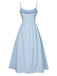 1940s U-Neck Spaghetti Strap Pleated Dress: where 1940s romance meets her modern spirit
